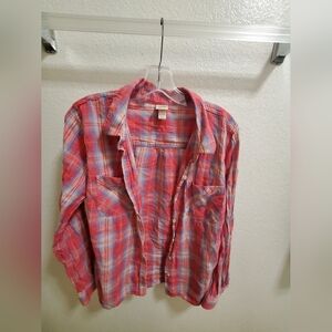 Mossimo Supply Co. Red and Blue Plaid Flannel